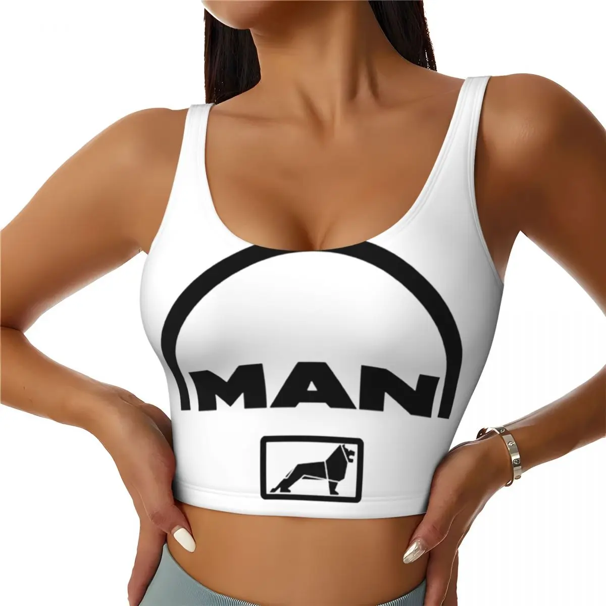 

Custom High Impact Truck Driver Sports Bra for Women Truck Bus Gym Workout Yoga Crop Top
