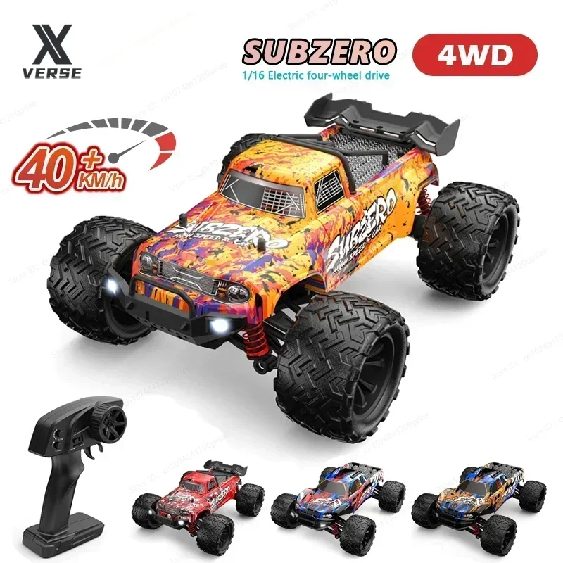 1:16 Dual Motor RC Car Off Road 4x4 40Km/H High Speed Remote Control Car Drift Monster Truck Toys with LED 2.4G for Adults Kids