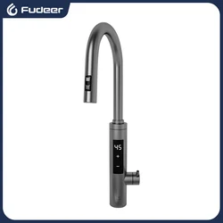 Fudeer 3400W 220V Electric Kitchen Water Heater Tap Instant Hot Stainless Steel Water Faucet Heater Cold Heating Faucet