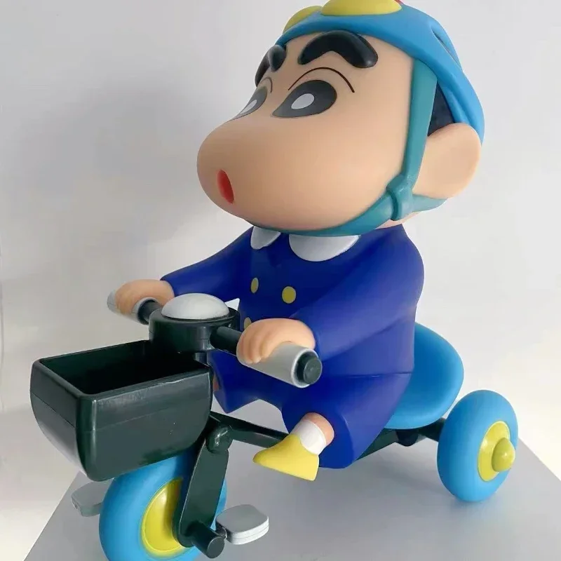 New Crayon Shin-Chan Anime Figure Spring Day Five Small Bicycle Shaped Handset Cute Doll Trendy Play Handset Decoration Toy Gift