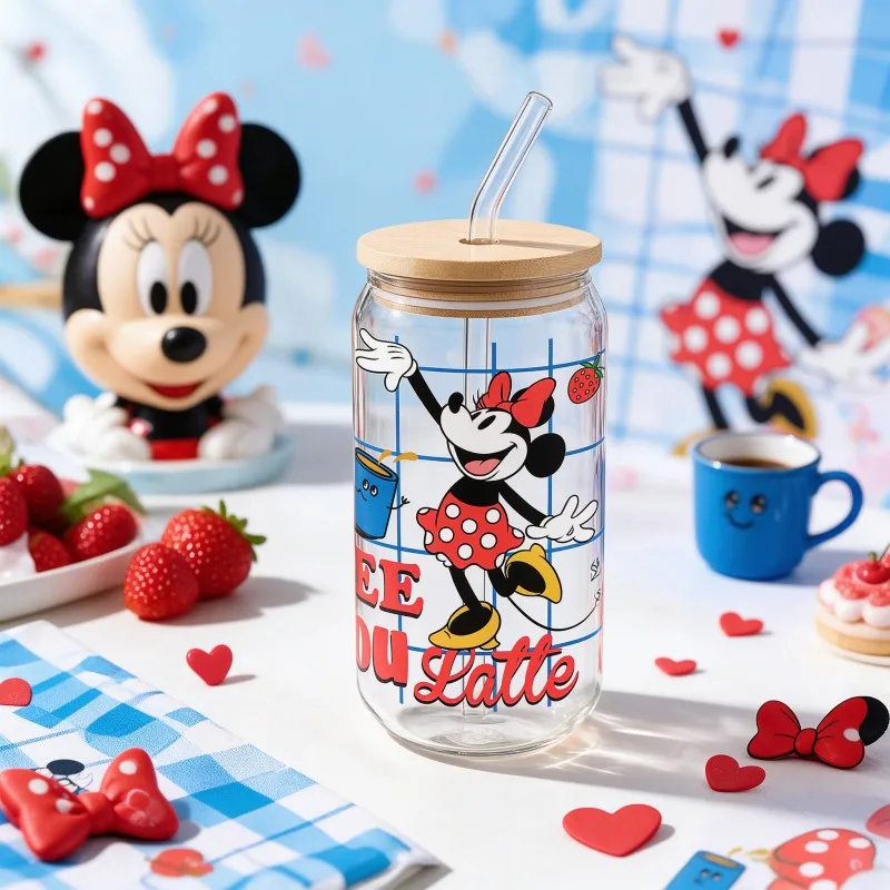 1PC/4Pcs Mickey Mouse and Minnie Mouse Cup Wrap Stickers for 16oz Cups DIY Decoration Strawberry Print Cup Not Included