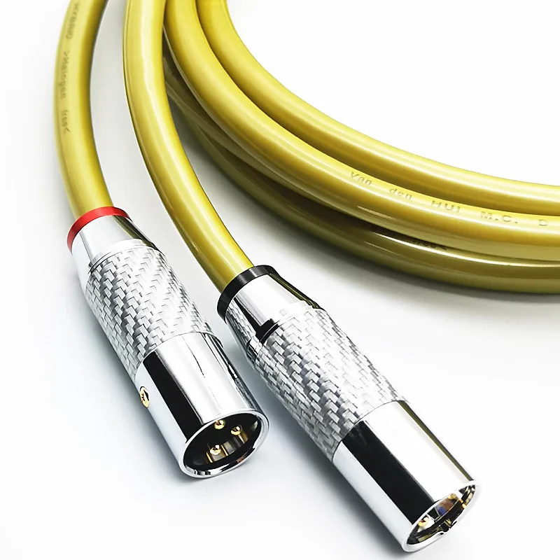 Original Van den Hul XLR cable M.C D102MKIII silver copper hybrid Hi-end carbon fiber Gold Plated Balanced line 1 pair