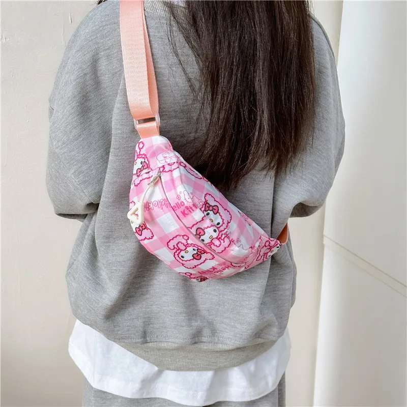 Sanrio-Bolso de dibujos animados Melody Clow M para niños, bolsa de mensajero para el pecho, bocadillos casuales, moda para niñas