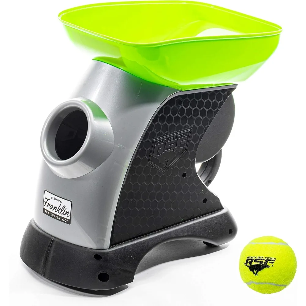 

Pet Supply Ready Set Fetch Automatic Tennis Ball Launcher - Authentic Thrower - Interactive Dog Toy, Green/Black