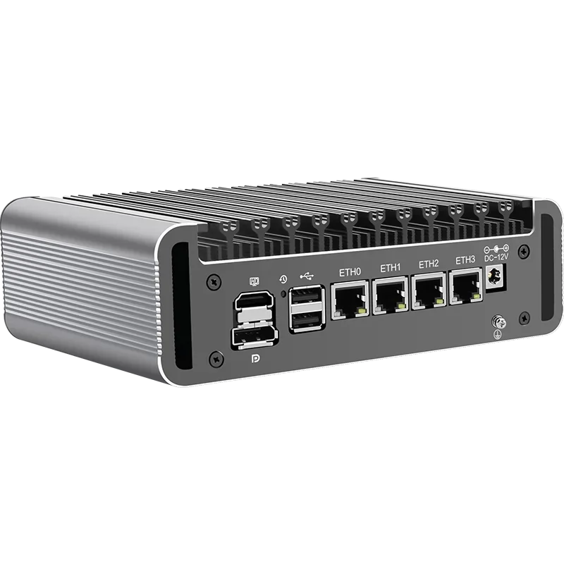 Soft Router 12. Generation Intel Celeron J6412 4x i226-V 2.5G LAN 2*NVMe Firewall Mini PC Proxmox Computer ESXi AES-NI
