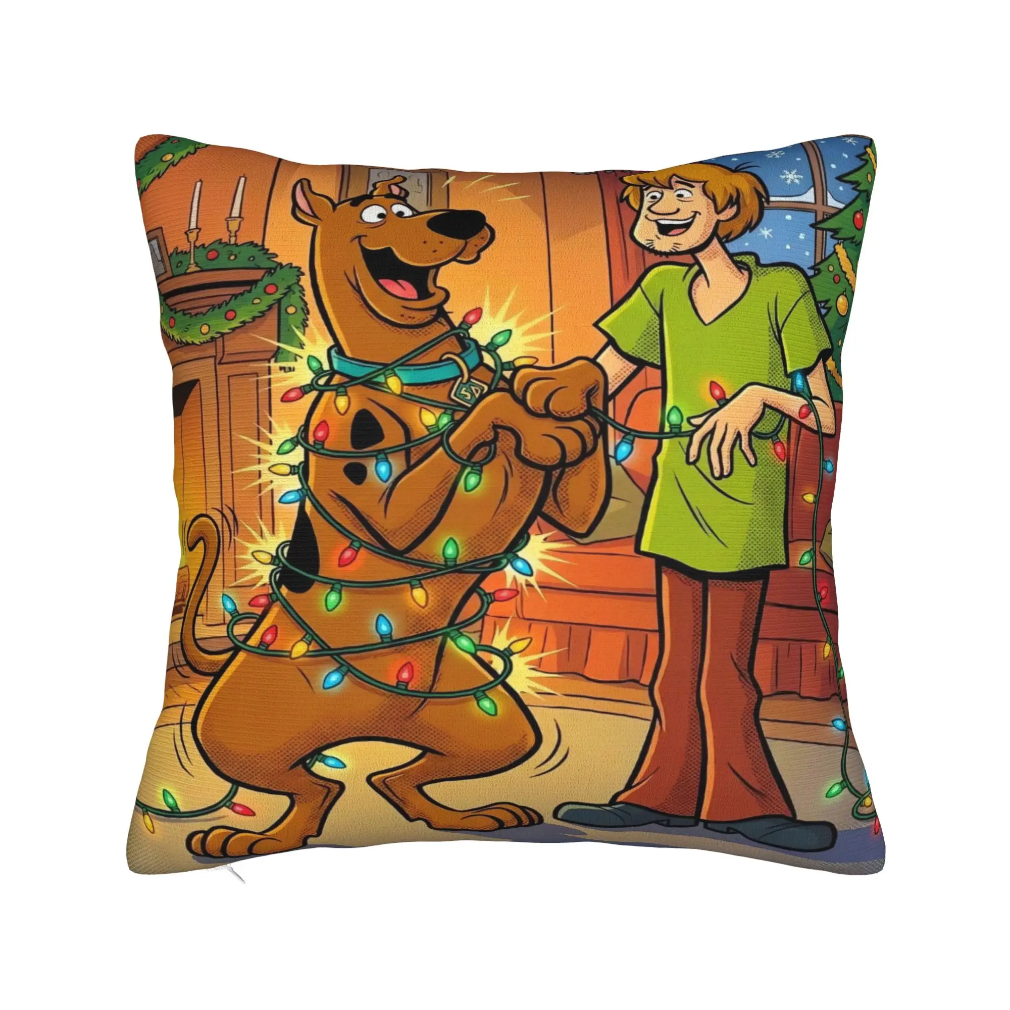 Cartoon Halloween Pillow Cover Scoobys Doos Fashion Pillow Case For Sofa Home Decor Square Pillowcases Gift