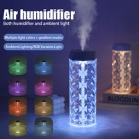 Humidificador escritorio 400ml diseño cristal RGB