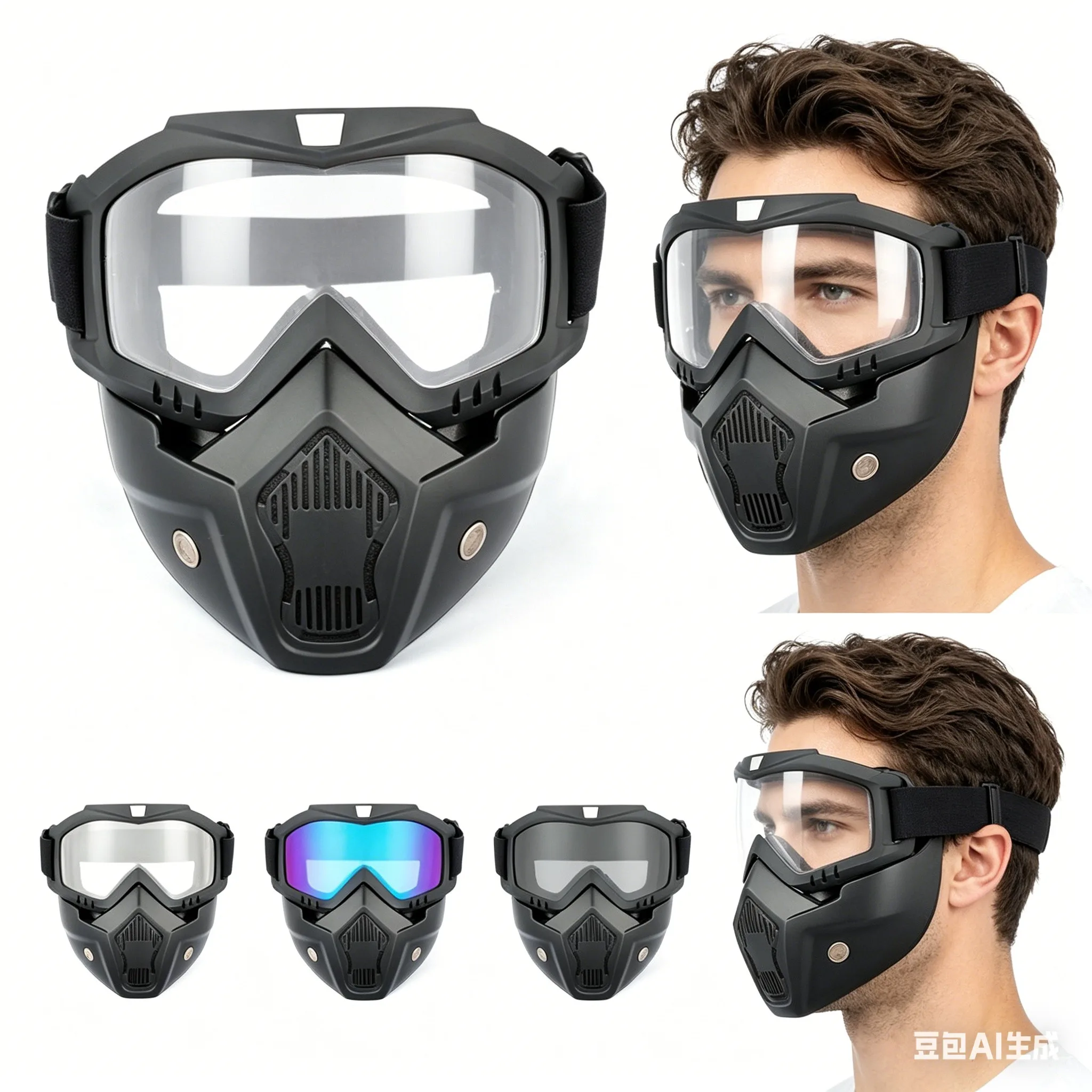 Máscara Táctica Completa de EVA, Gel Suave, para Airsoft, Paintball, Juegos de Guerra CS, Equipo de Protección, Regalo para Niños