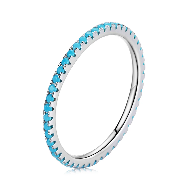 Women's 925 Sterling Silver CZ Stackable Ring, Statement Jewelry