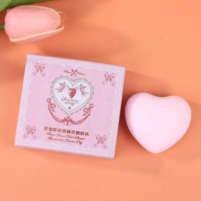 Bouffantes de poudre de maquillage avec nœud en forme de cœur, 1 pièce, peuvent être utilisées dans les deux combinaisons sèches et humides, barbe à papa, coussin d'air