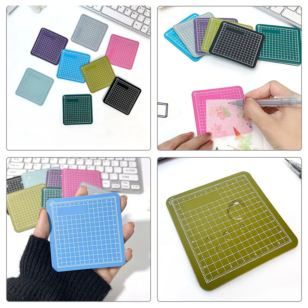 6-個のプロフェッショナル彫刻マットミニカッティングボード工芸品用-pvc-両面滑らかな表面ポータブル軽量安全エッジ