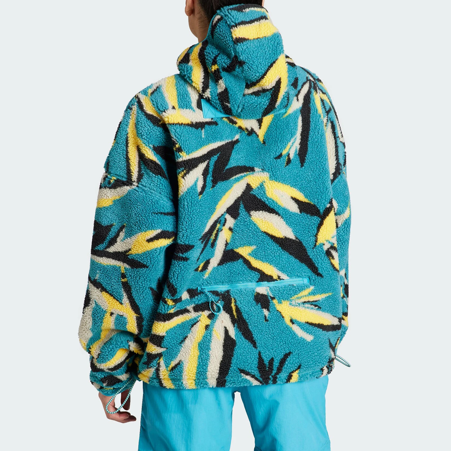 Adidas genuine SMC women's loose velvet printed hooded sports jacket IK9339