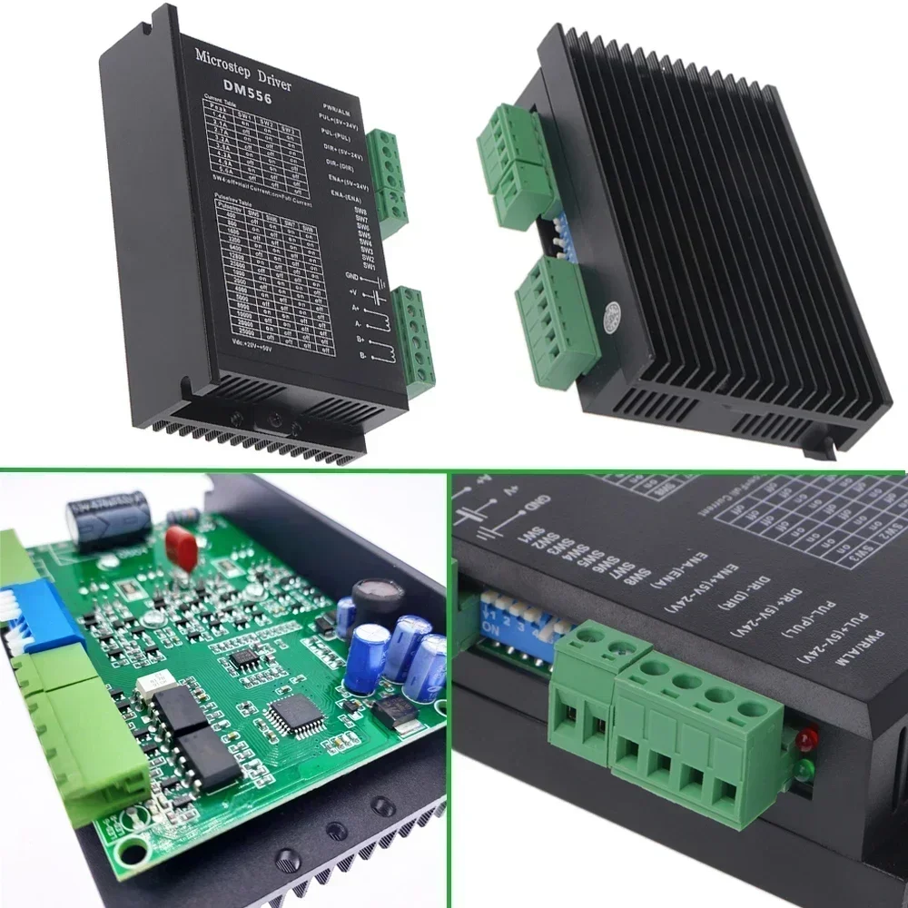 DC Stepper Motor Driver 2ph Stepping Motor Controller 5.6A 20V-50V DM556 TB6600 for NEMA17 42MM NEMA23 57MM NEMA34 86MM