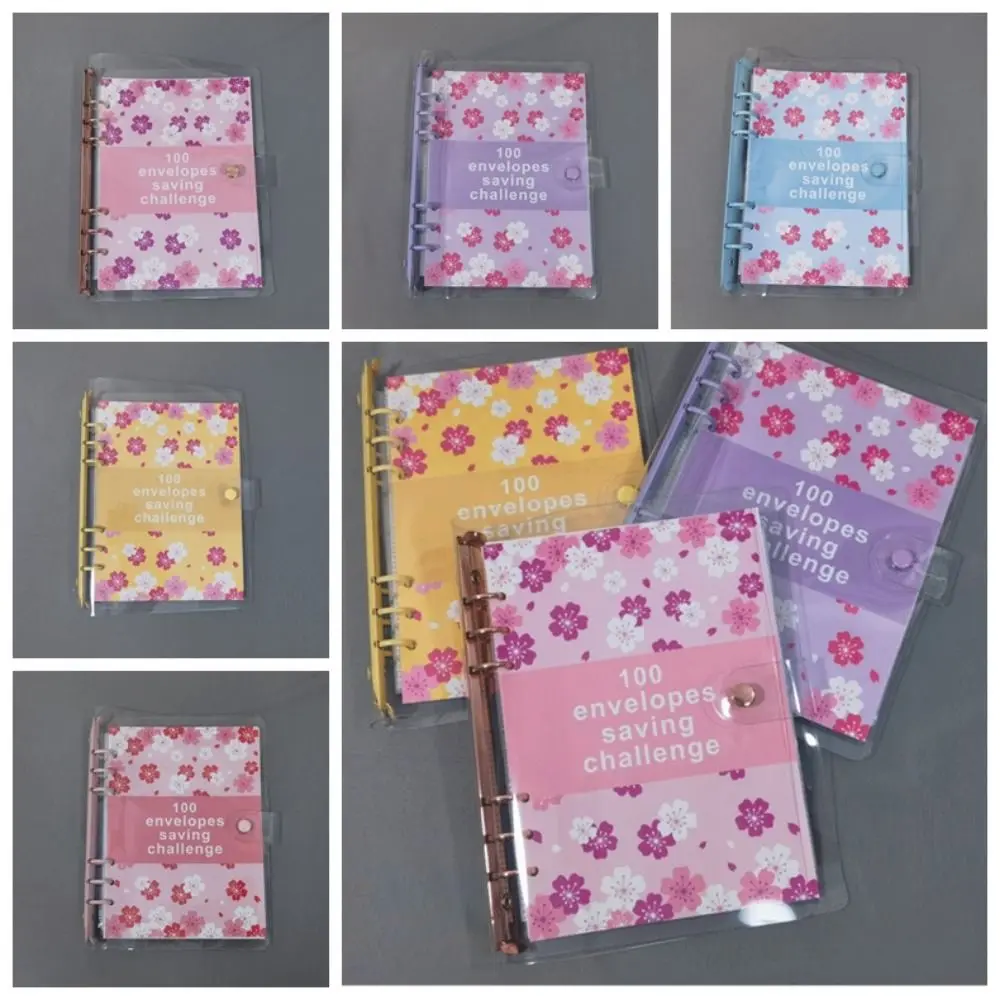 Financial Management 100 Envelope Savings Challenge 100 Envelope Money Saving Envelope Challenge Notebook Cherry Blossom PU