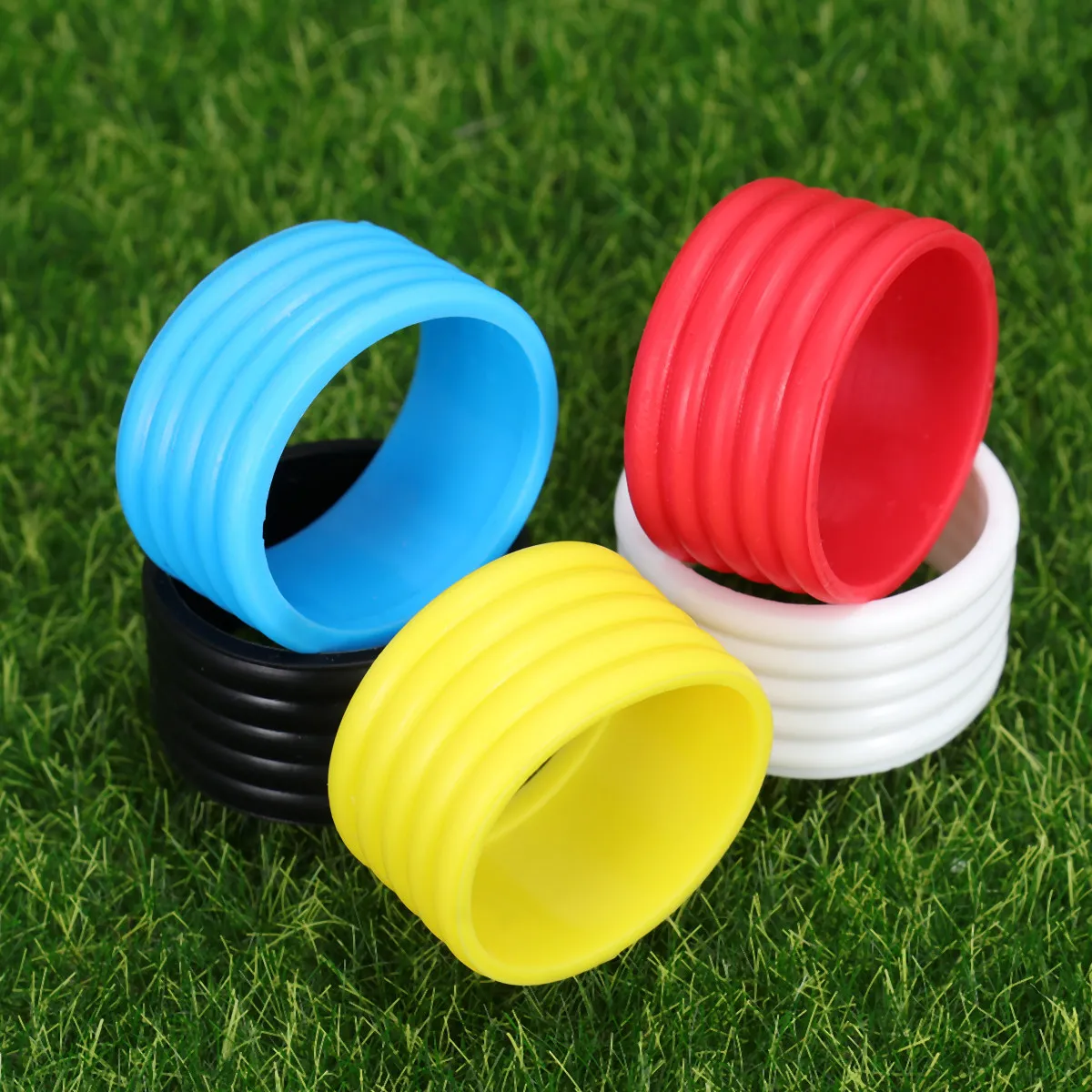 

5Pcs Racket Grip Absorb Moisture Bands for Tennis Badminton Squash Overgrip Rings Multicolor Pack