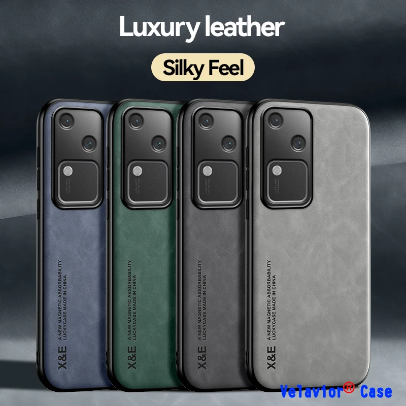 

Case for Vivo S18 Skin Feel Matte Leather Phone Back Shell Coque for Vivo S18 X100 Pro Cover Vivo IQOO 12 Pro Protection Funda