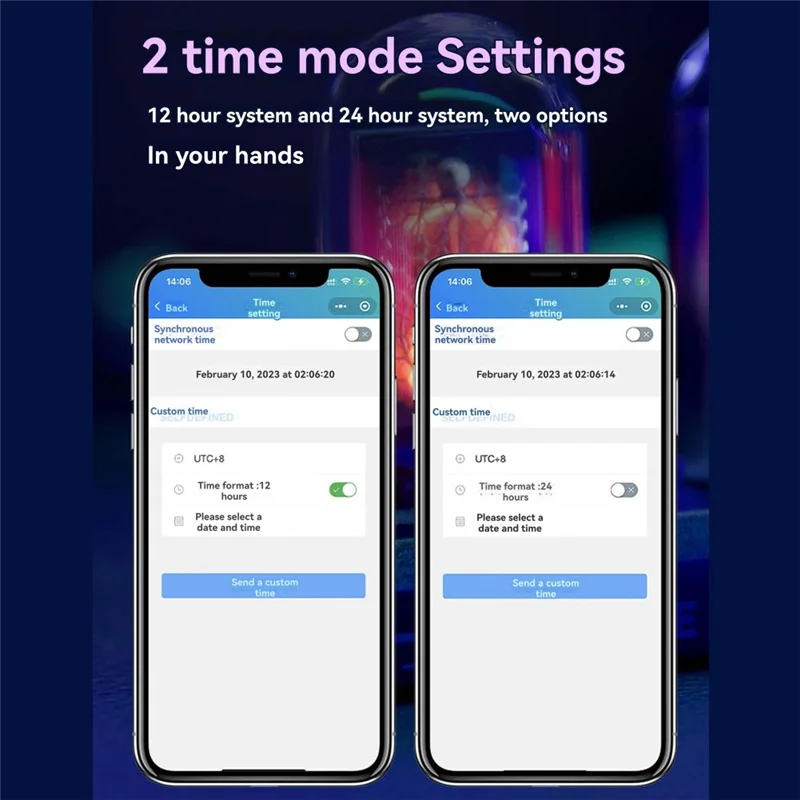 

AT63-LED Nixie Tube Clock IPS Color Screen Digital Clock DIY Analog Digital Tube Wifi Time Desktop Desktop Digital Clock