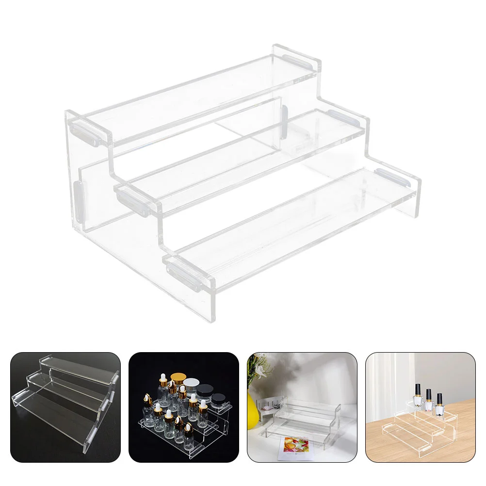 

Organizer Acrylic Display Stand Storage Shelves Riser Shelf Perfume for Dresser