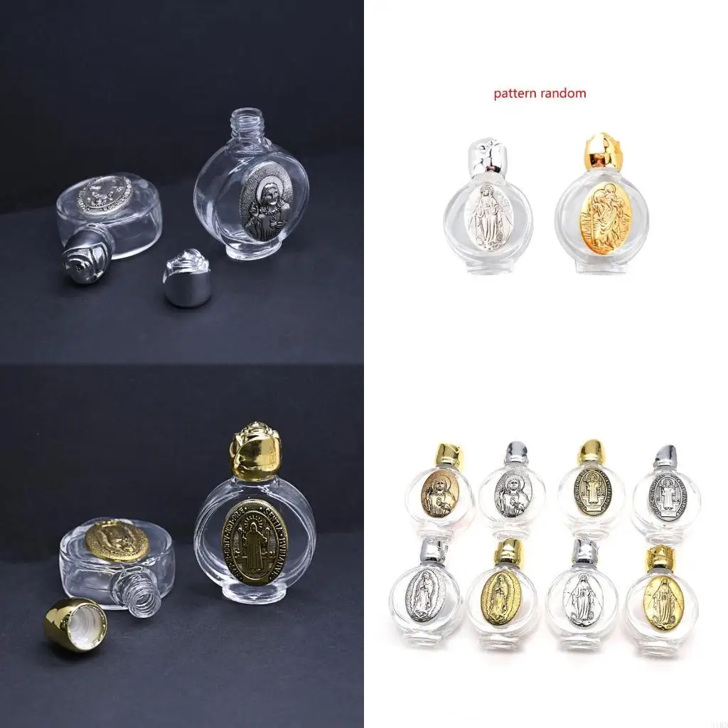  Mini Holy Water Container Durability Glass Bottles For Church Ceremonies Catholic Church Decors Durability Design