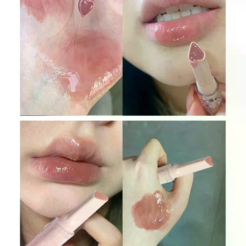 Cappuvini geléia amor batom rosa brilho de água claro lábio esmalte à prova dwaterproof água copo antiaderente hidratante plumping brilho labial maquiagem