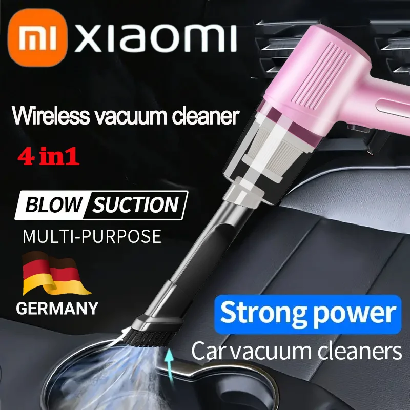 Xiaomi-aspiradora inalámbrica para coche, miniaspirador portátil multifuncional de alta potencia, succión y soplado, dispositivo de limpieza