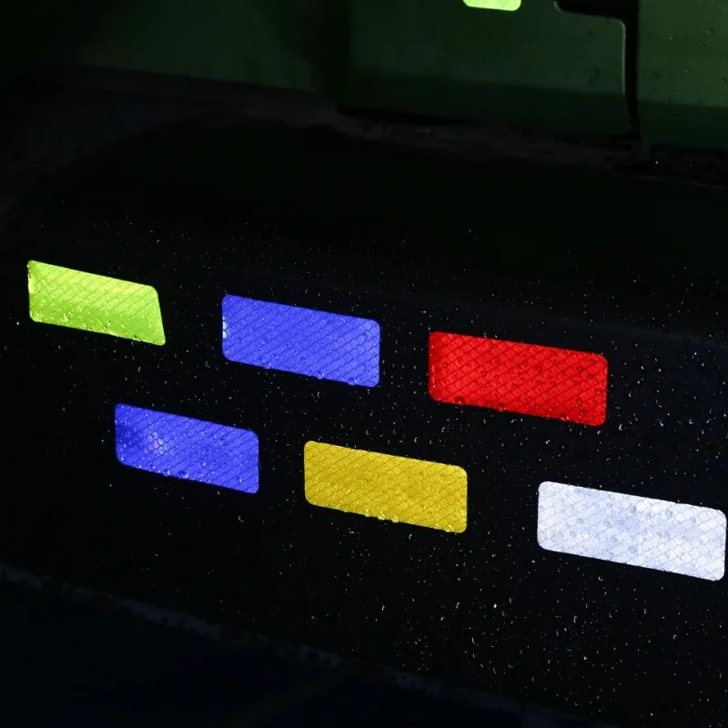 20pcs Reflective Car B-Pillar Decals, Night Visibility Vinyl  Waterproof & Self-Adhesive Metal, Ceramic Surfaces Bumper Stickers