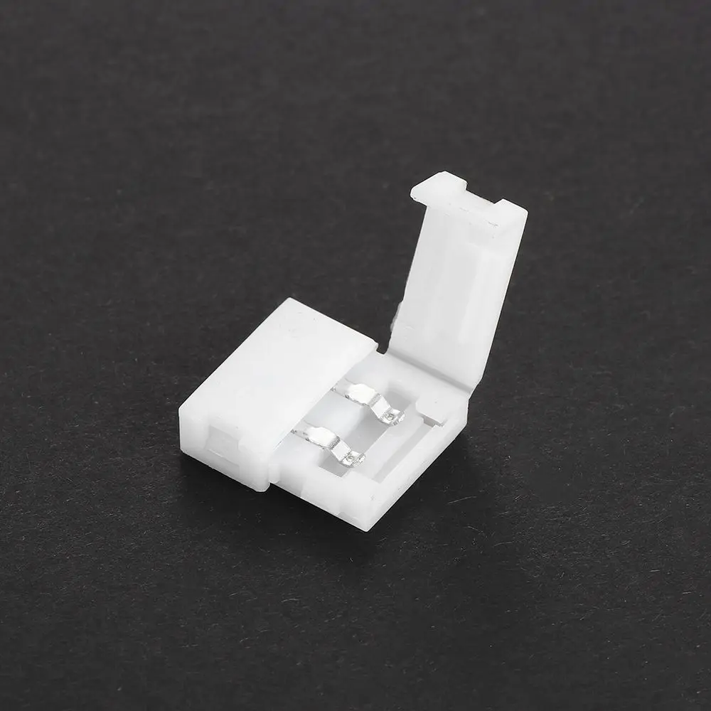 1/5/10Pcs New Solderless Corner  8mm 10mm PCB LED Strip Connector 2Pin