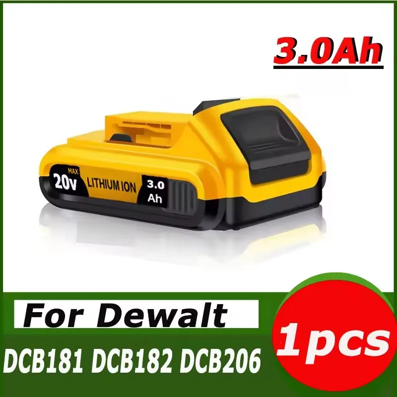 NEW For DeWalt 18v 20Volt Max Lithium  Batteries  3000mAh DCB203  DCB206 DCB205 DCB204 DCB200 Power Tools battery