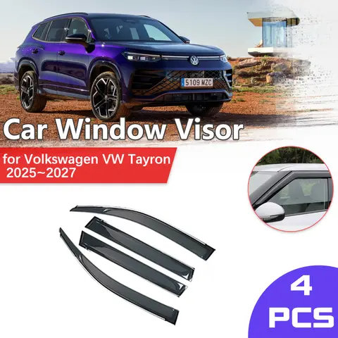 Car Window Sun Visor for Volkswagen VW Tayron Tiguan 2025~2027 Door Rain Eyebrow Shelter Vent Awning Deflector Guard Accessories