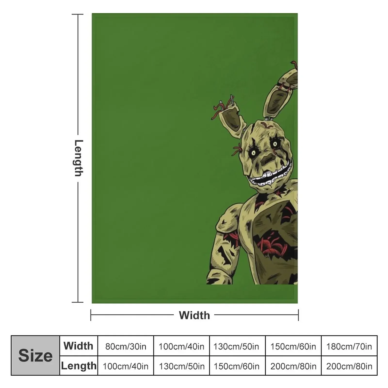 Springtrap Throw Blanket Luxury Designer Softest Decorative Sofa cosplay anime Blankets