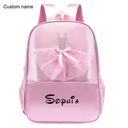 Custom Name Ballet Dance Backpack for Little Girls Ballerina Bag for Dance Personalized Toddler Dance Bag Gymnastics Storage Bag