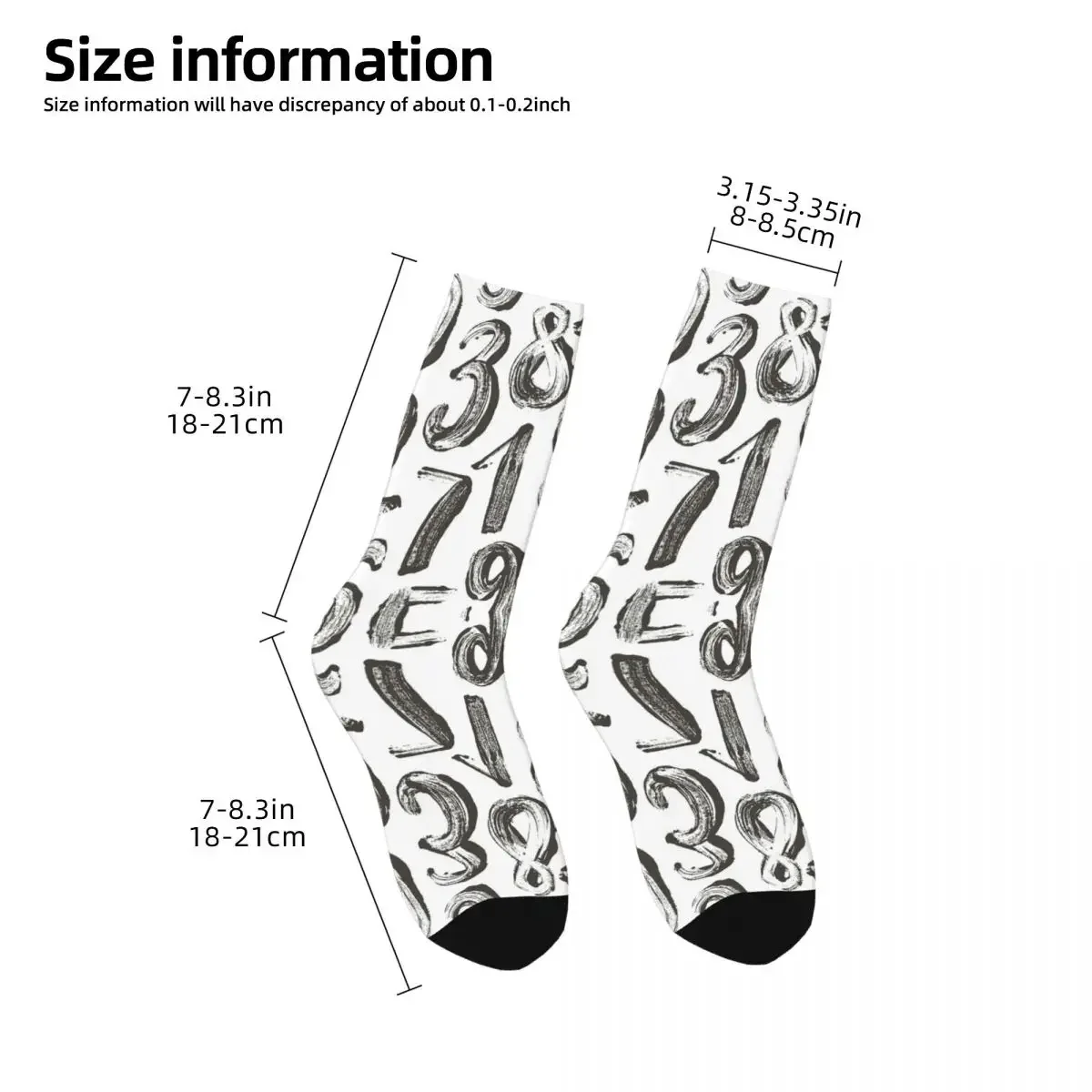 Numbers Socks Harajuku High Quality Stockings All Season Long Socks Accessories for Man's Woman's Birthday Present