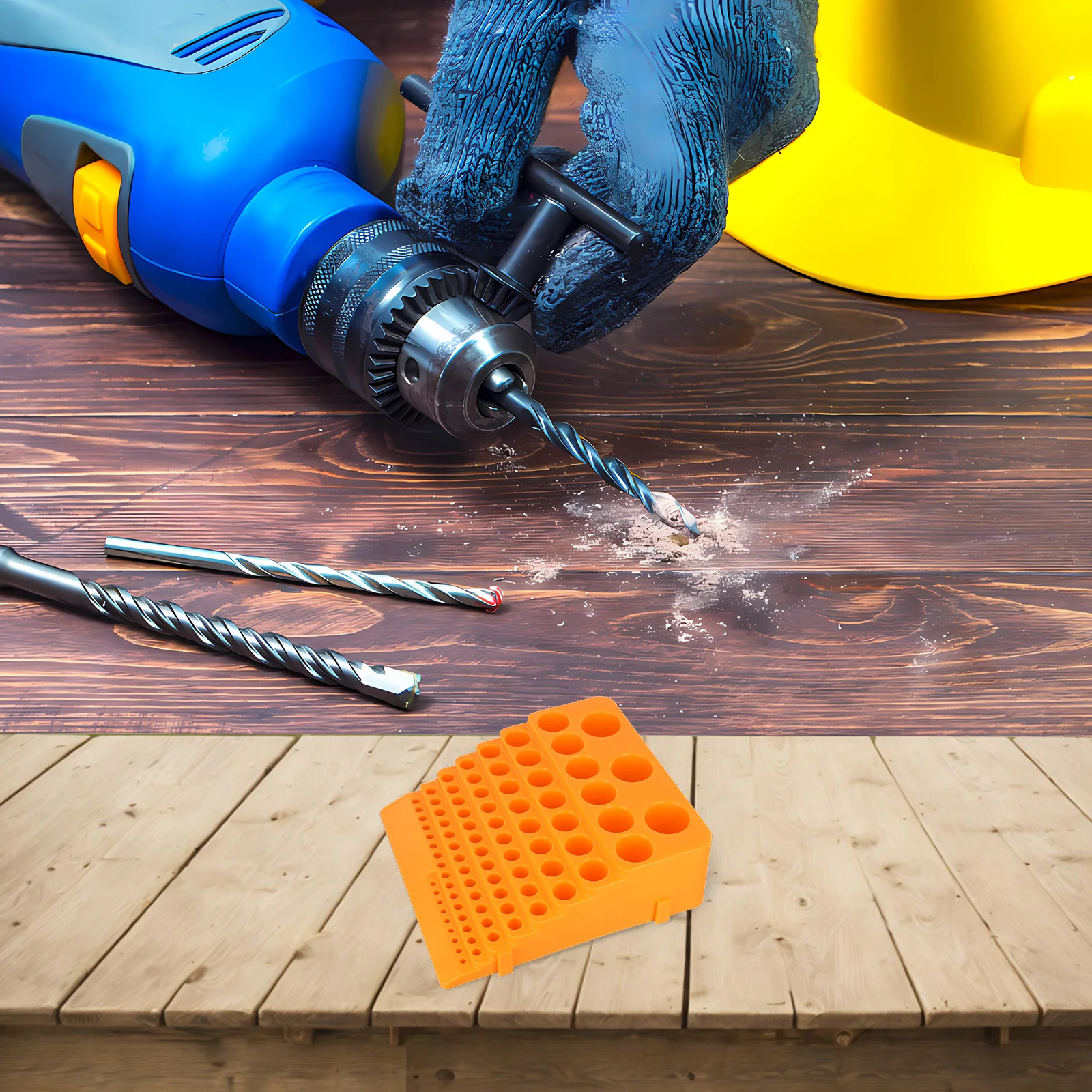 For Milling Cutter Tool Storage Box Storage Box Yellow 84 Holes Polypropylene Super Bearing Capacity Thickened