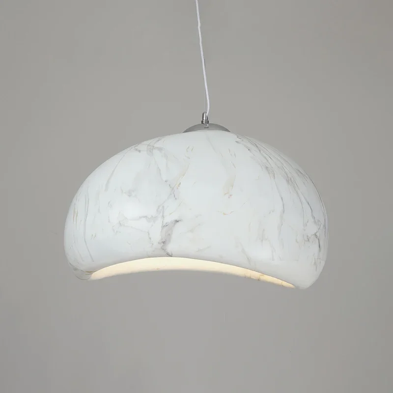 Imagem -02 - Nordic Creative Marble Wabi Sabi Chandelier Lâmpada Pingente de Led Luminária Suspensa Apto para Viver Sala de Jantar Bar Quarto Casa Loft Novo