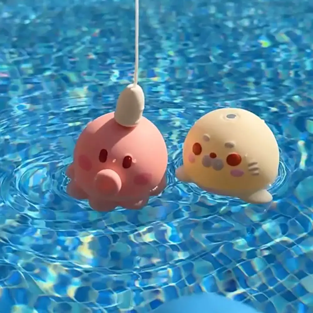 Giocattolo da pesca magnetico per bambini Leone marino Giocattolo da pesca in plastica per bagno Canna da pesca Giocattolo interattivo per acqua da pesca Bambini