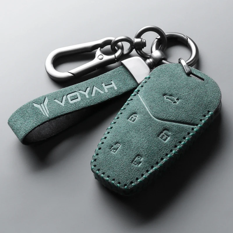 For Voyah Dreamer Free 2022 Alcantara Key Cover Keychain Key Case for Car Accessories