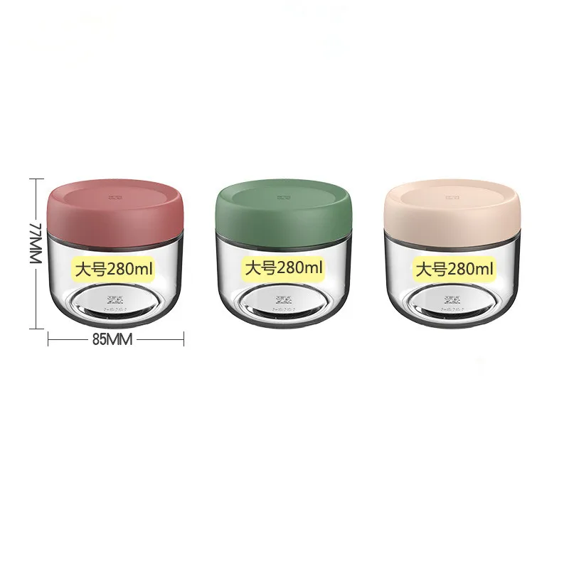 2-6pcs 280ml/450ml Empty Glass Cream Jar Sealable Food Jar Portable Kitchen Storage Jar Snack Storage Bottle Cosmetic Container