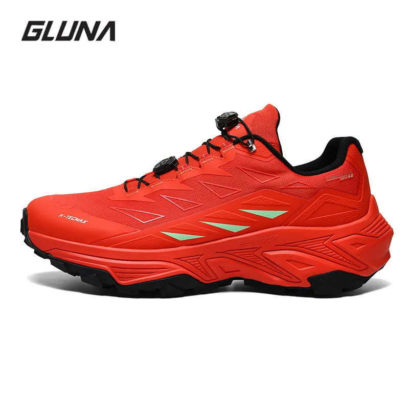 

GLUNA Men's Hiking Shoes Running Shoes Leather Sports Shoes Men's Outdoor Walking Shoes Men's Jogging Shoes Women