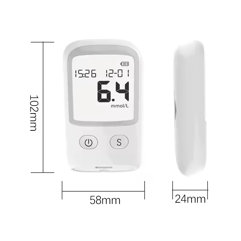 With Test Strips Factory Price Electric Power Source Easy-to-use Sugar Plastic Ce Accurate Glucose