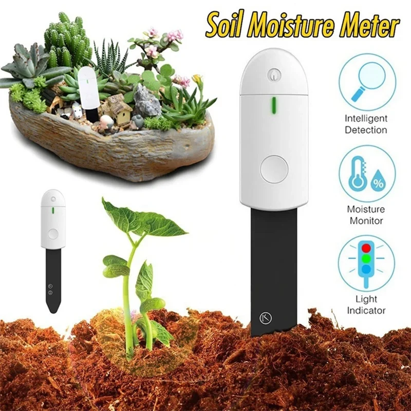 Soil Moisture Sensor Monitor Plants Flower Soil Hygrometer Portable Plant Detector Garden Care Planting Humidity Meter