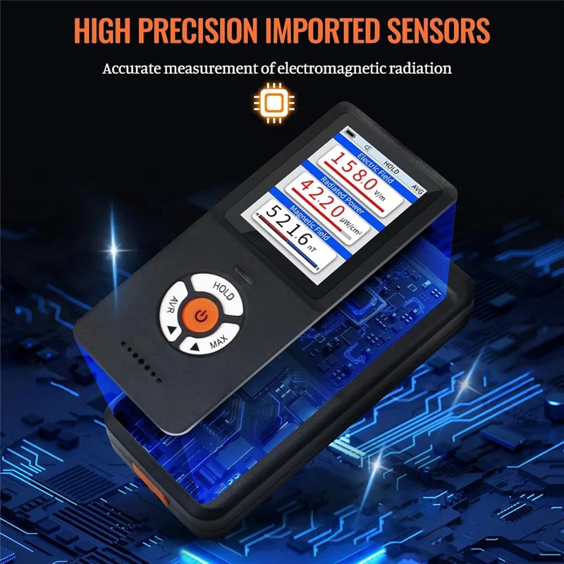 A15R -EMF Meter, Rechargeable Digital Electromagnetic Field Radiation  Hand-Held Digital LCD EMF