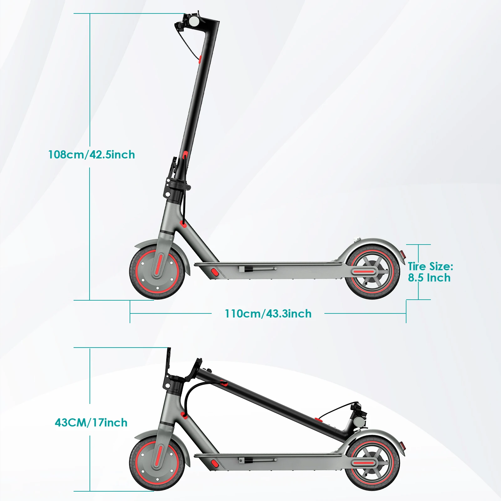عرض E Scooter USA Warehouse Stock Electric 350w 7.8Ah 8.5 بوصة إطار على شكل قرص العسل قابل للطي شائع في الولايات المتحدة الأمريكية للبالغين #6