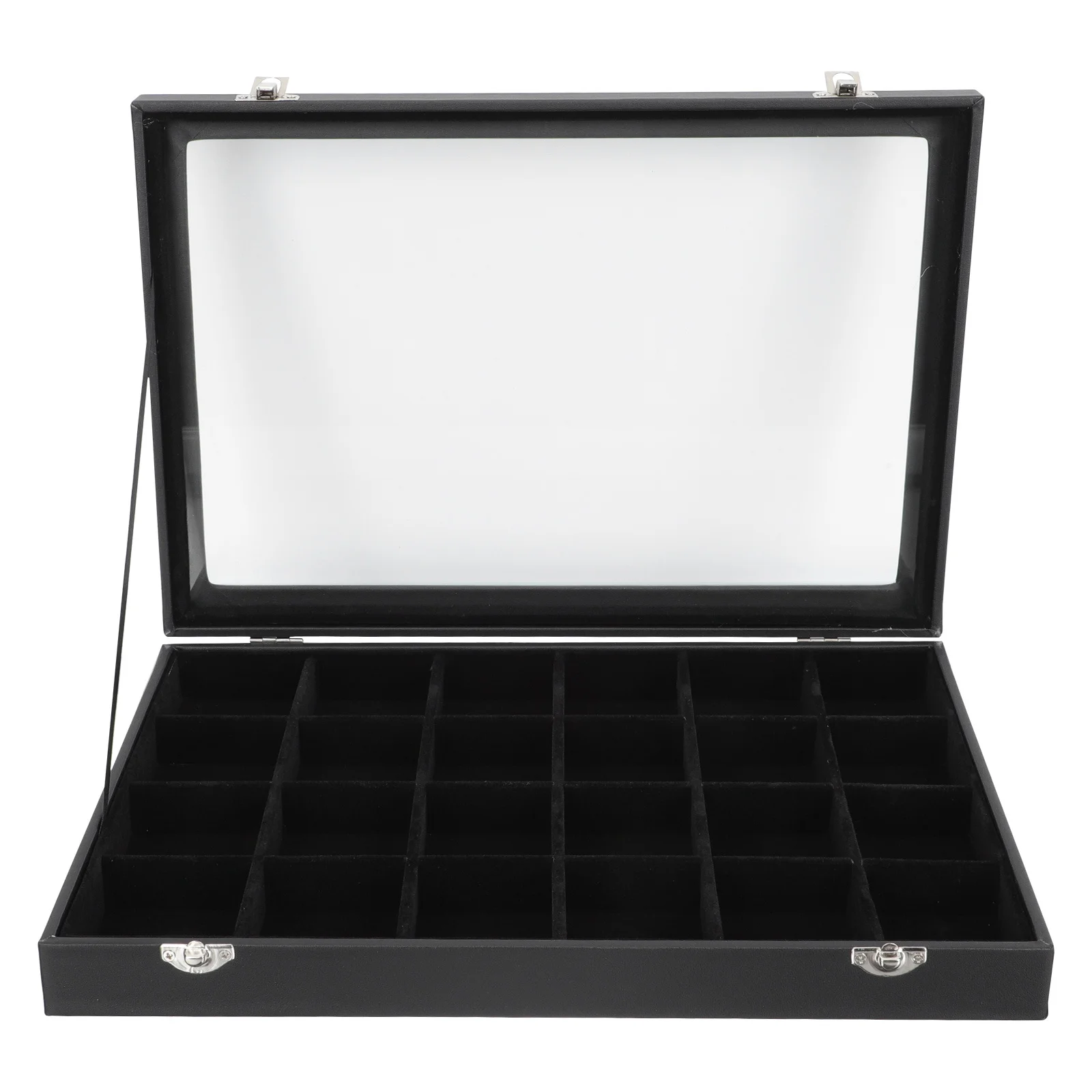 

1pc Transparent Multi-Grid Jewelry Storage Box Exquisite Organizer For Necklace Earring Bracelet Pendant Display Home Decor