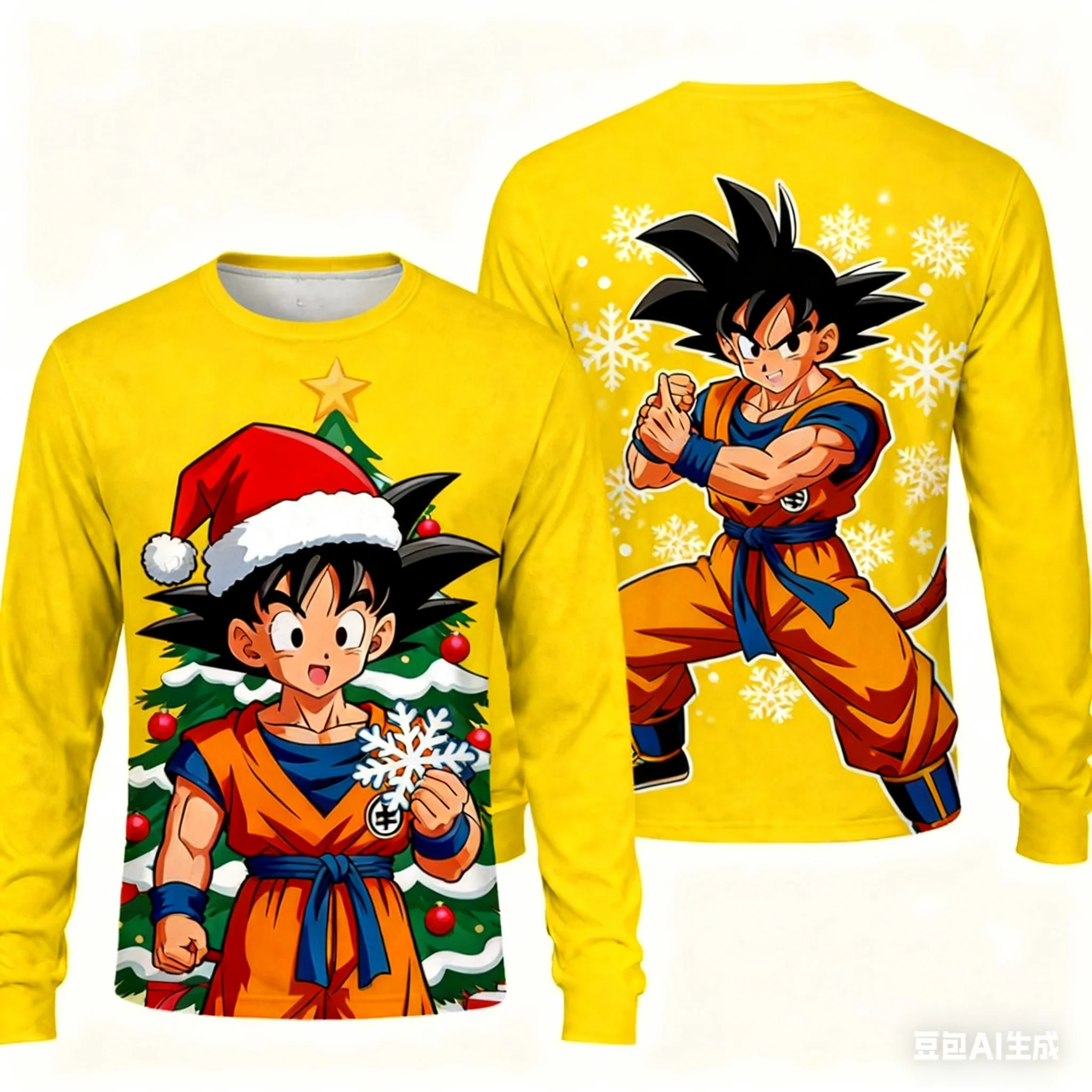 ドラゴンボール Z 悟空クリスマス特別版長袖 Tシャツ大人子供/大人秋/冬スウェットシャツ子供クリスマスギフト