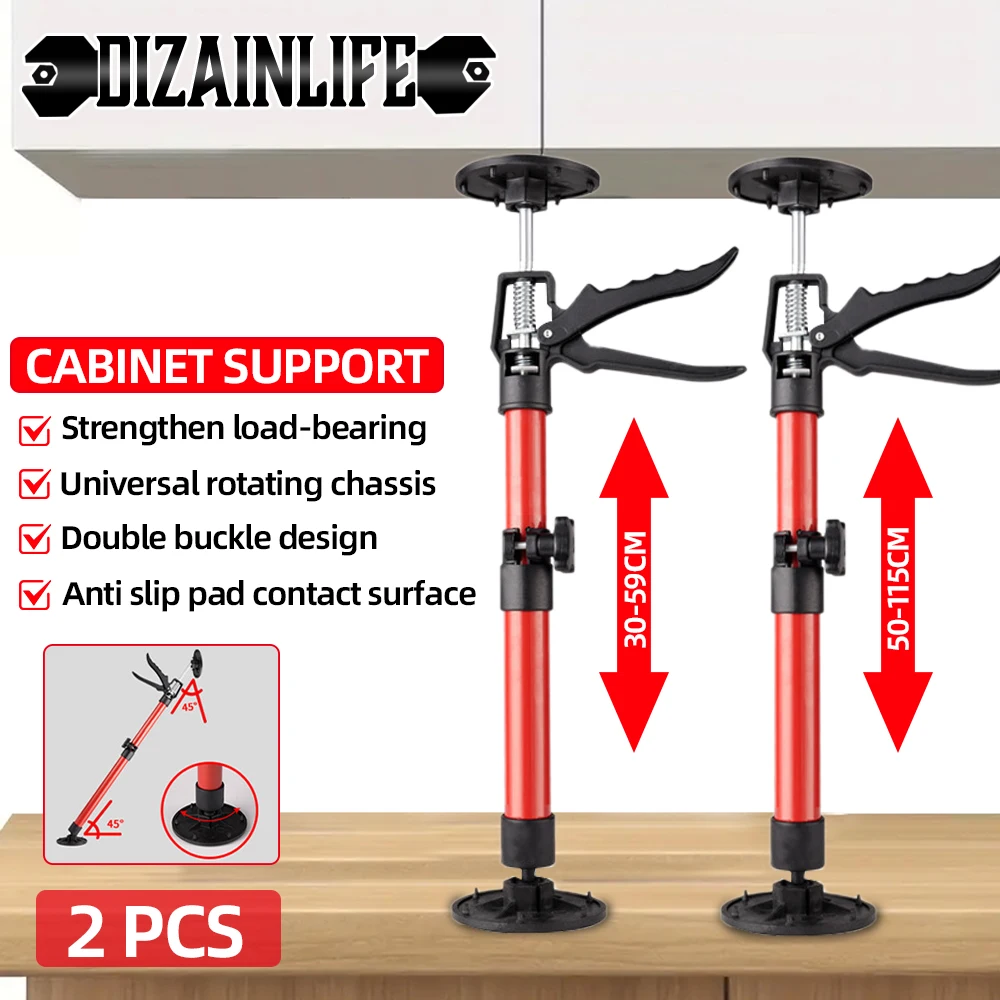 

Telescopic Support Rod Set Hand Jack Cabinet Steel Support Rod Cabinet Board Lifting Support Rod Adjustable Hand Work Bracket