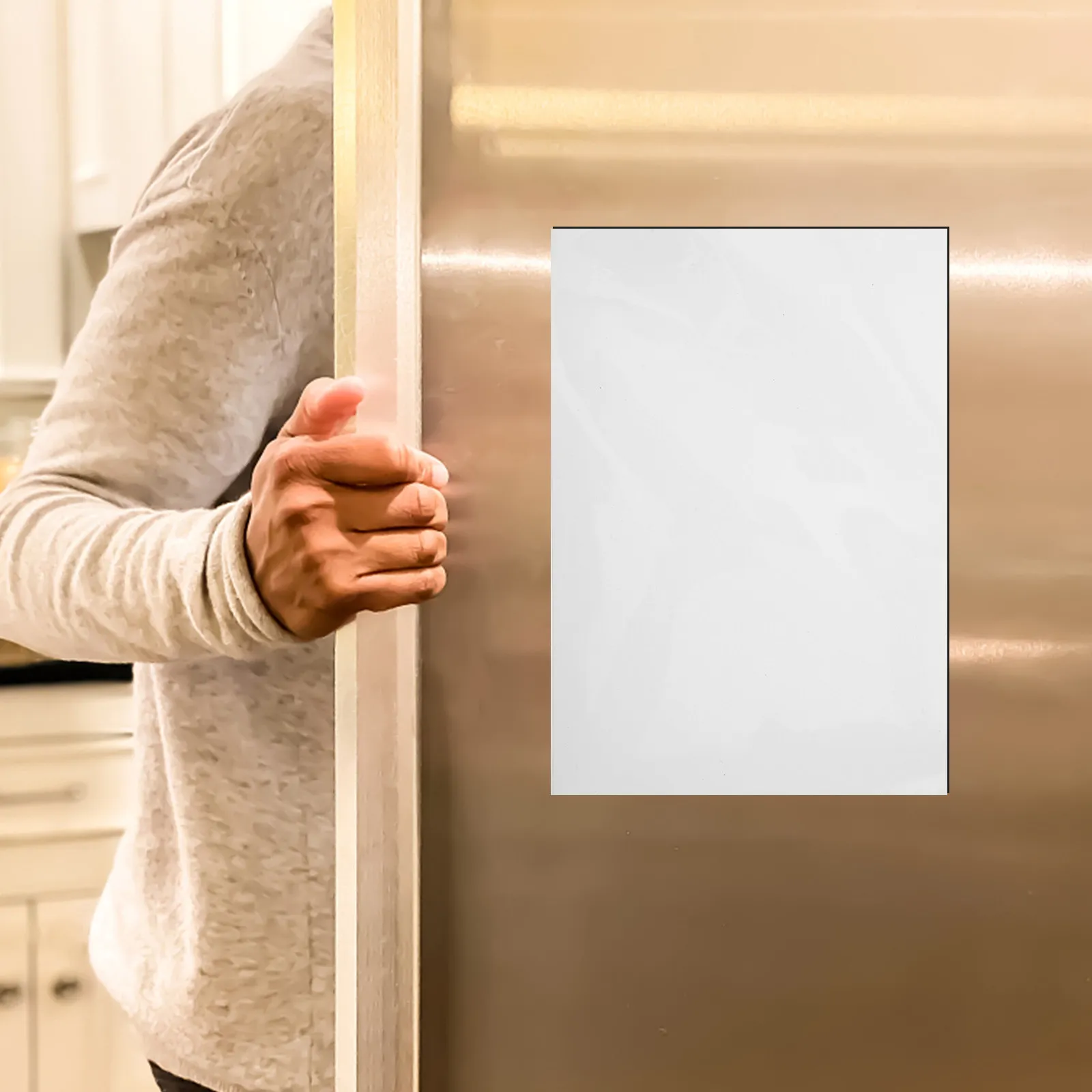 

2Pcs Magnetic Whiteboard Sticker Fridge Reminder Erasable Message Board Memo Labels for Home Restaurant Cafe