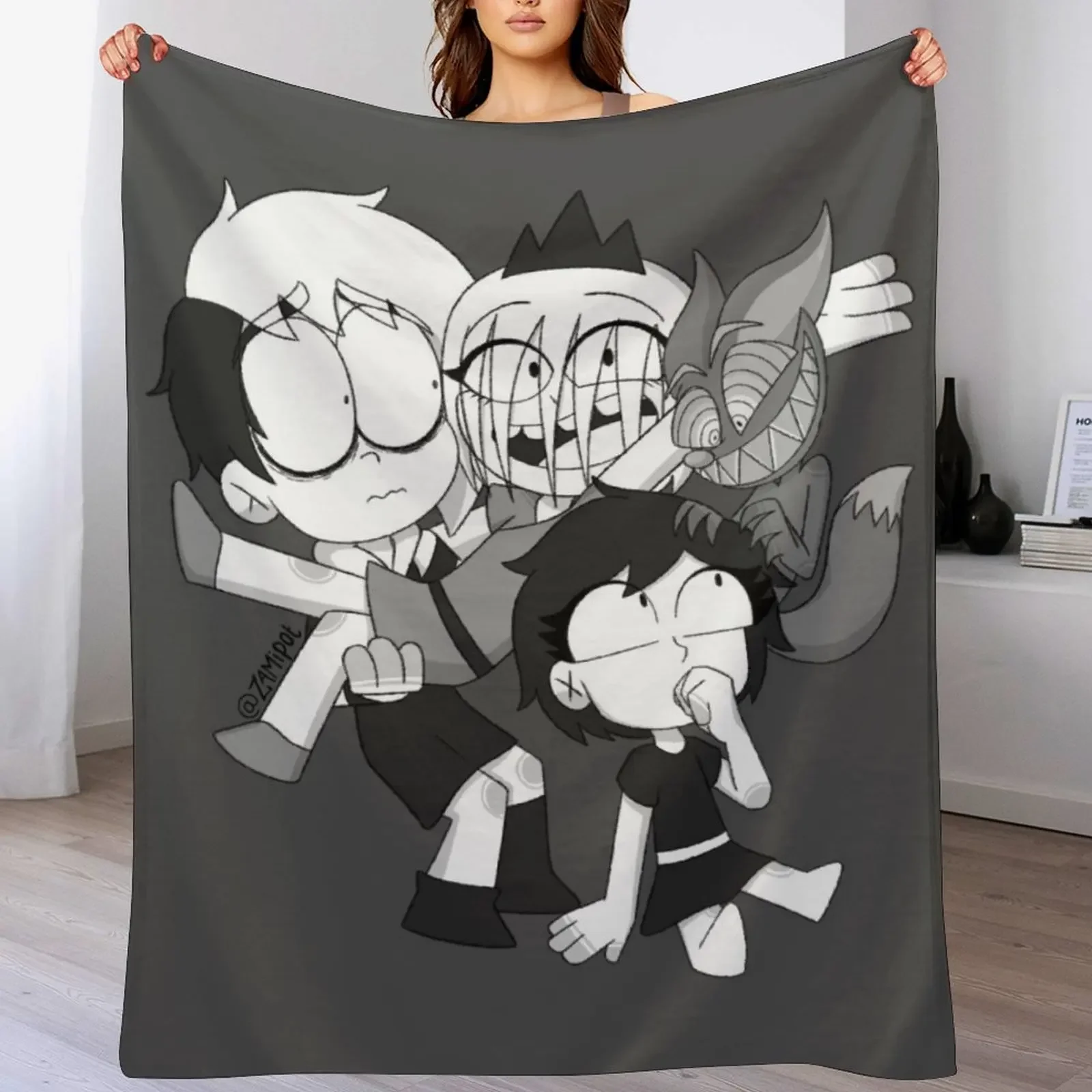 [Mentillness Kids] The Freaks Throw Blanket Warm Napping Blanket for Office Couch Bed