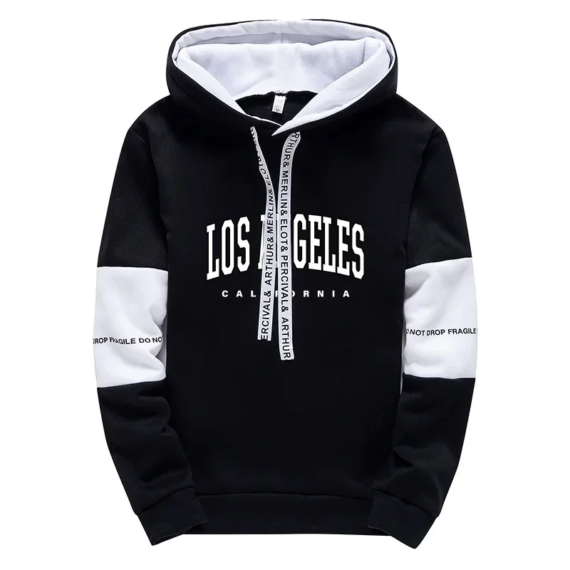 

Los Angeles Mens Sweatshirts Casual Fashion Long Sleeved Pullover Mens Daily Sports Jogging Clothing Urban Style Hoodies Tops