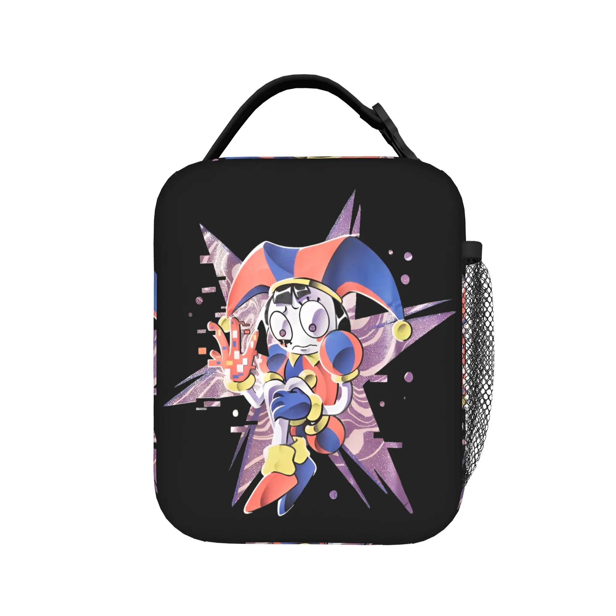 Cartoon Digitals Circus Pomni Glitter Thermal Insulated Lunch Bag for Travel  Portable Food Bag Cooler Thermal Food Box
