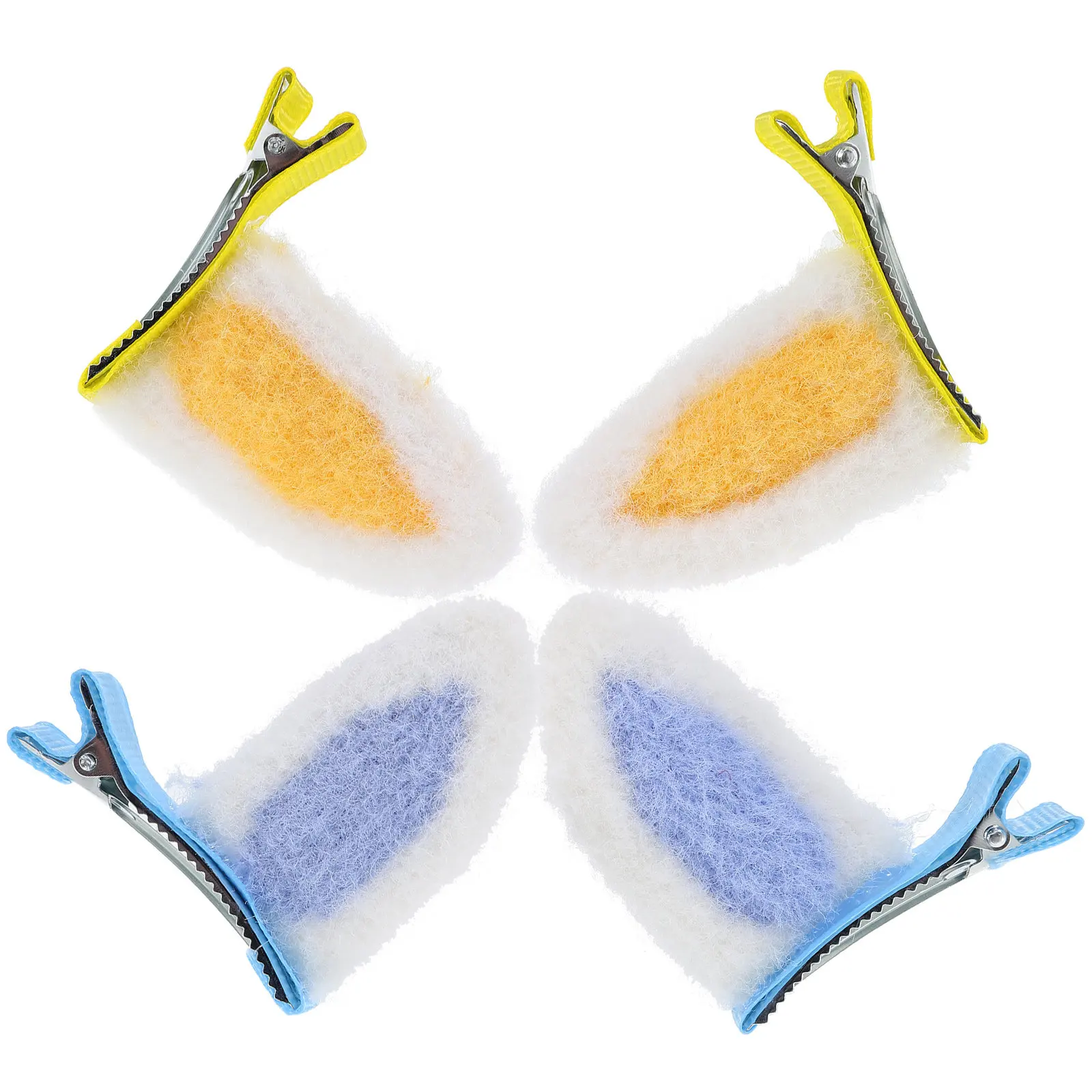

2Pairs Bunny Hair Clips Trendy Alloy Rabbit Barrettes for Fine Hair Playful Hairstyle Enhancer Dance Accessories for Teens